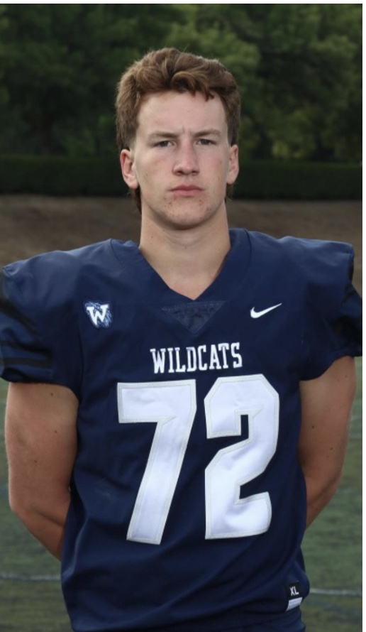 Number 72 is a senior football player at Wilsonville High School. Uniquely, though, he's homeschooled. 